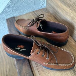 NWOB Red Wing Worx Women Brown Leather Lace Up Oxfords Shoes Size 8